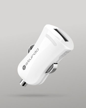 USB Car Charger, 2A, White