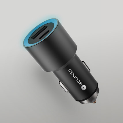 USB-C Car Charger with LED